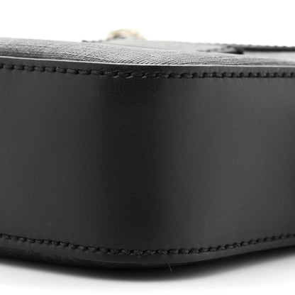 Gucci GG Supreme Monogram Appia Calfskin Web Small Camera Messenger Bag Black Grey 8 of 10