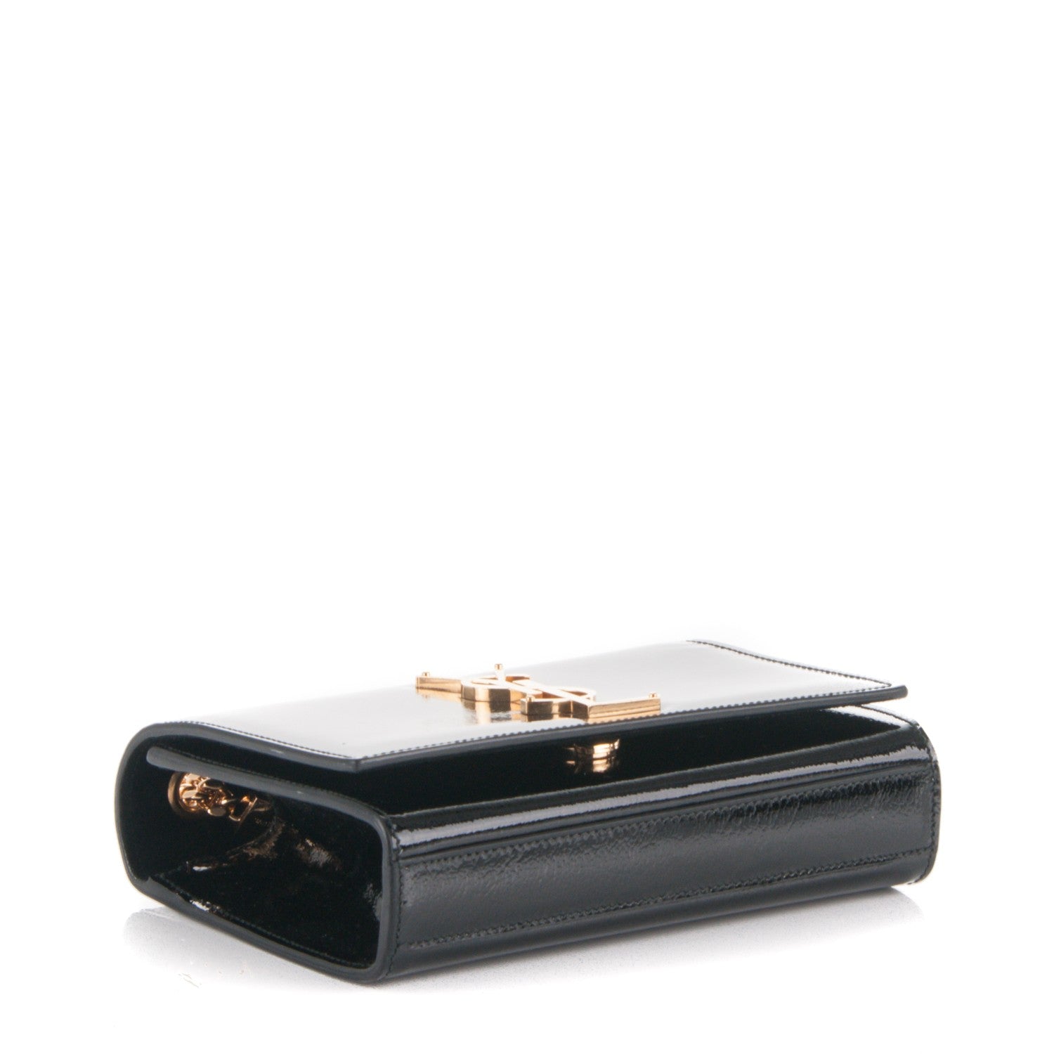 Saint Laurent Patent Small Monogram Kate Satchel Black 4 of 6