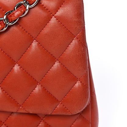 Chanel Lambskin Quilted Jumbo Double Flap Red 17 of 18