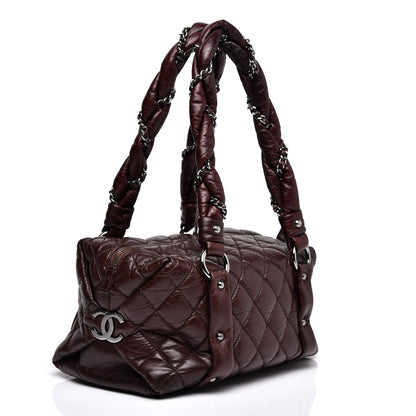 Chanel Distressed Lambskin Small Lady Braid Tote Brown 3 of 11