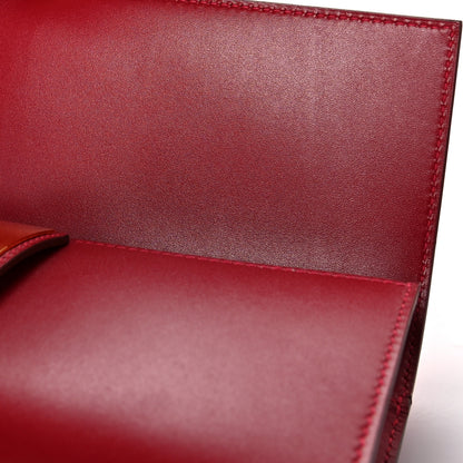 Hermes Tadelakt Medor 23 Clutch Rouge Vif 11 of 13