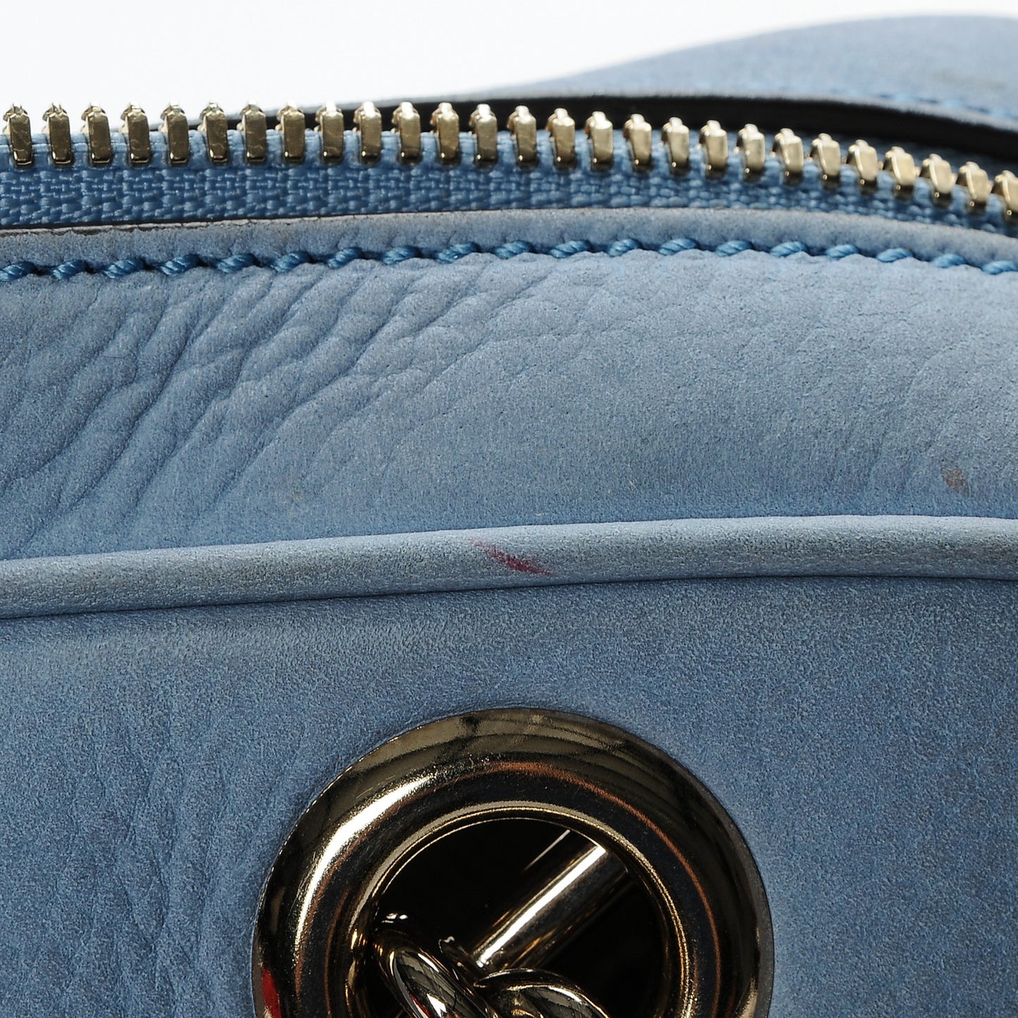 Vitello Range Small Soho Bowler Mineral Blue