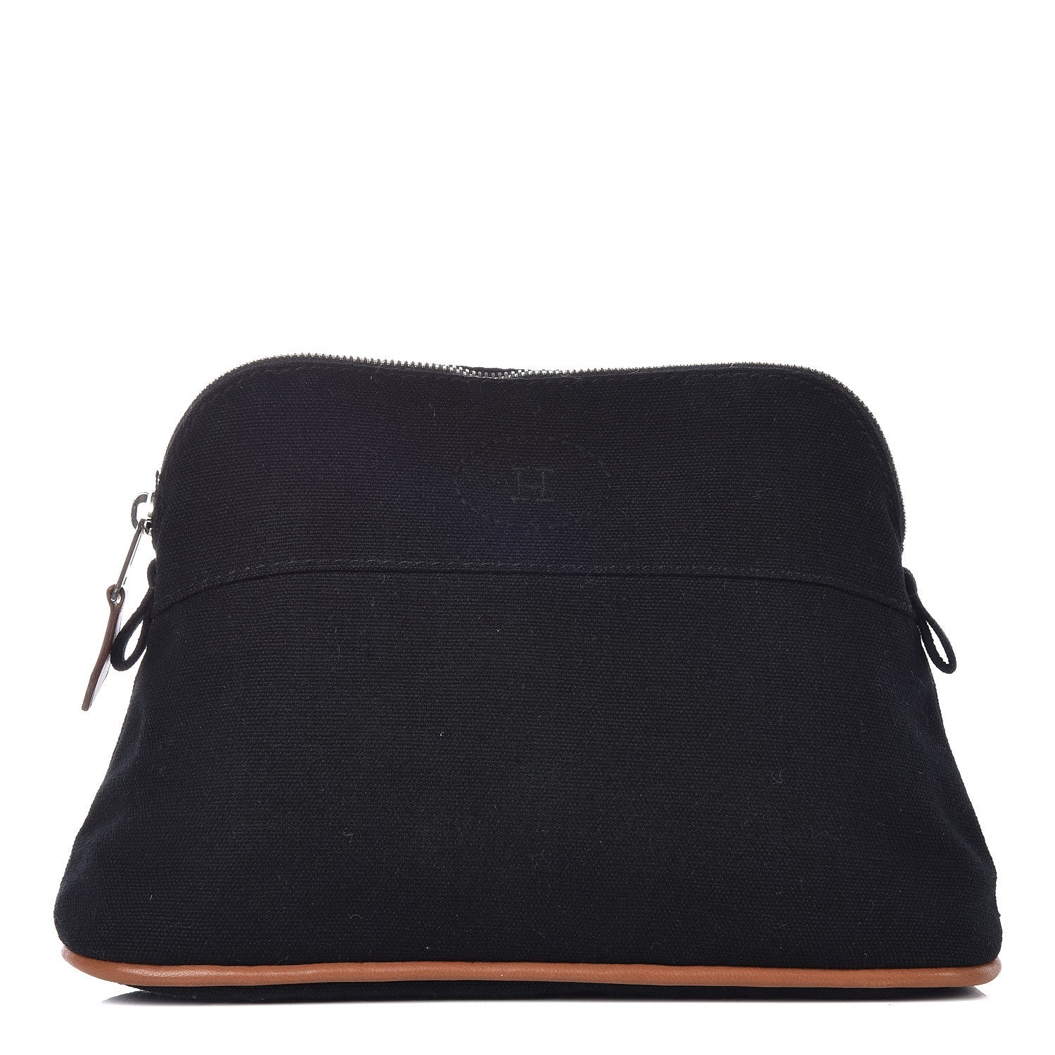 Hermes Cotton Canvas Mini Bolide Travel Cosmetic Pouch Black 1 of 9