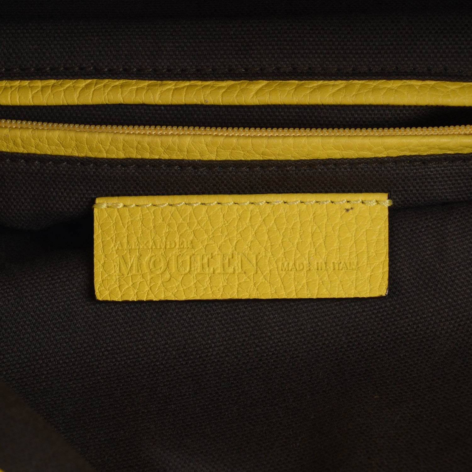 Alexander McQueen Grainy Calfskin Padlock Skull Clutch Yellow 6 of 8