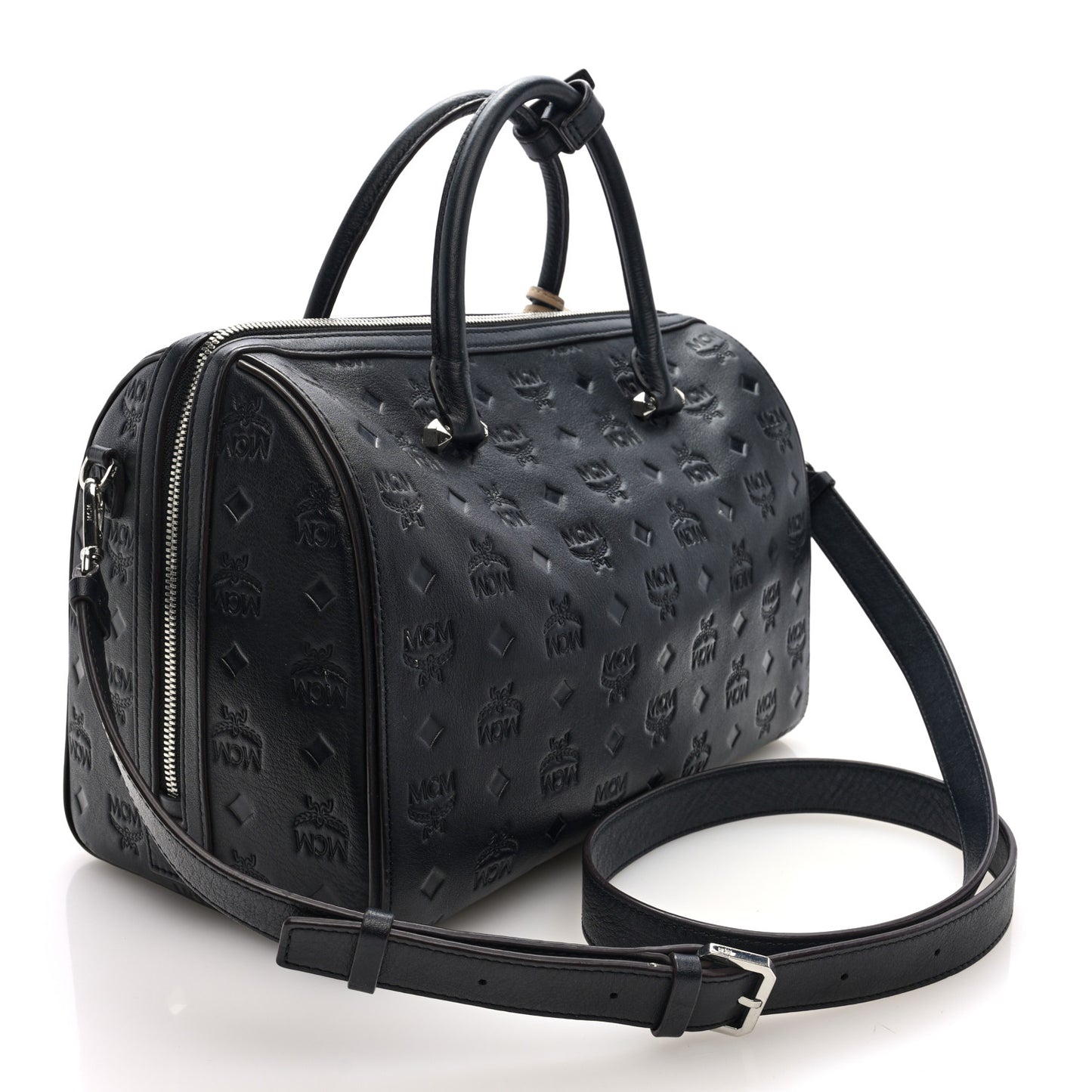 Calfskin Ottomar Monogram Essential Boston Bag Black