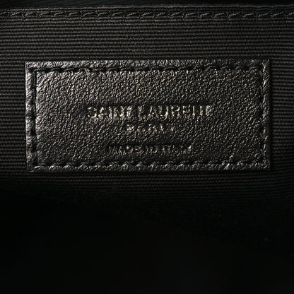 Saint Laurent Calfskin Matelasse Monogram Monochrome Lou Camera Bag Black 6 of 9