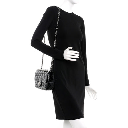 Chanel Patent Quilted Large Coco Shine Flap Black 2 of 7