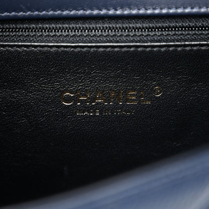 Chanel Caviar Quilted Small CC Filigree Flap Navy Black 5 of 10