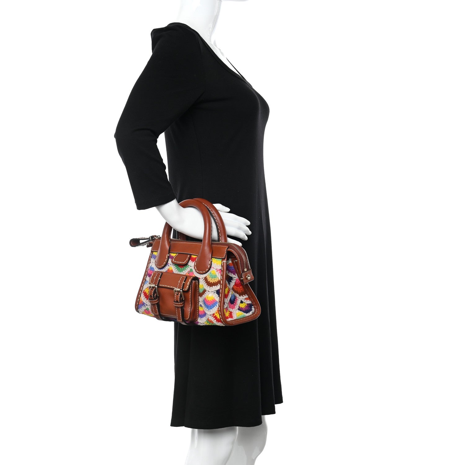 Chloe Buffalo Cashmere Knit Mini Edith Tote Multicolor 2 of 10