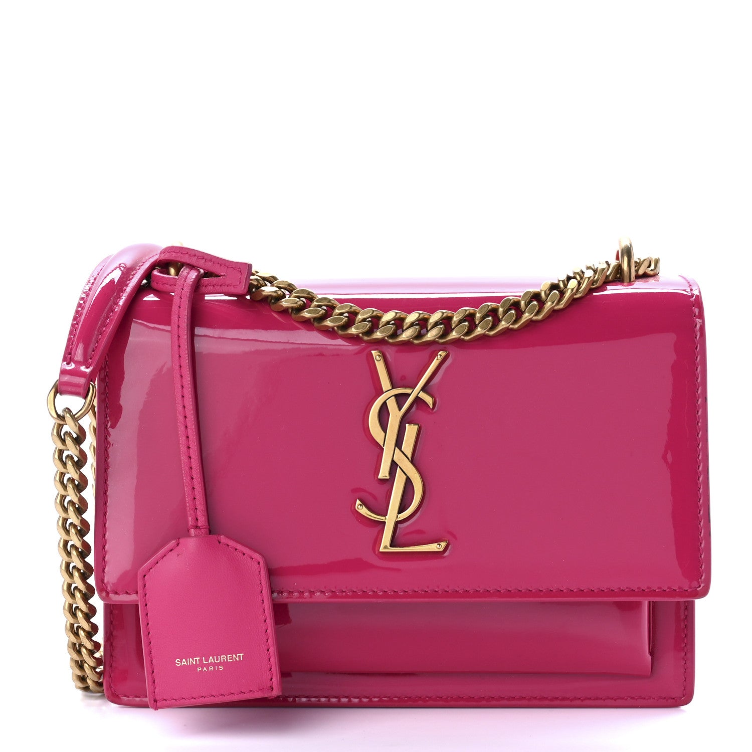 Saint Laurent Patent Small Monogram Sunset Bubblegum 1 of 9