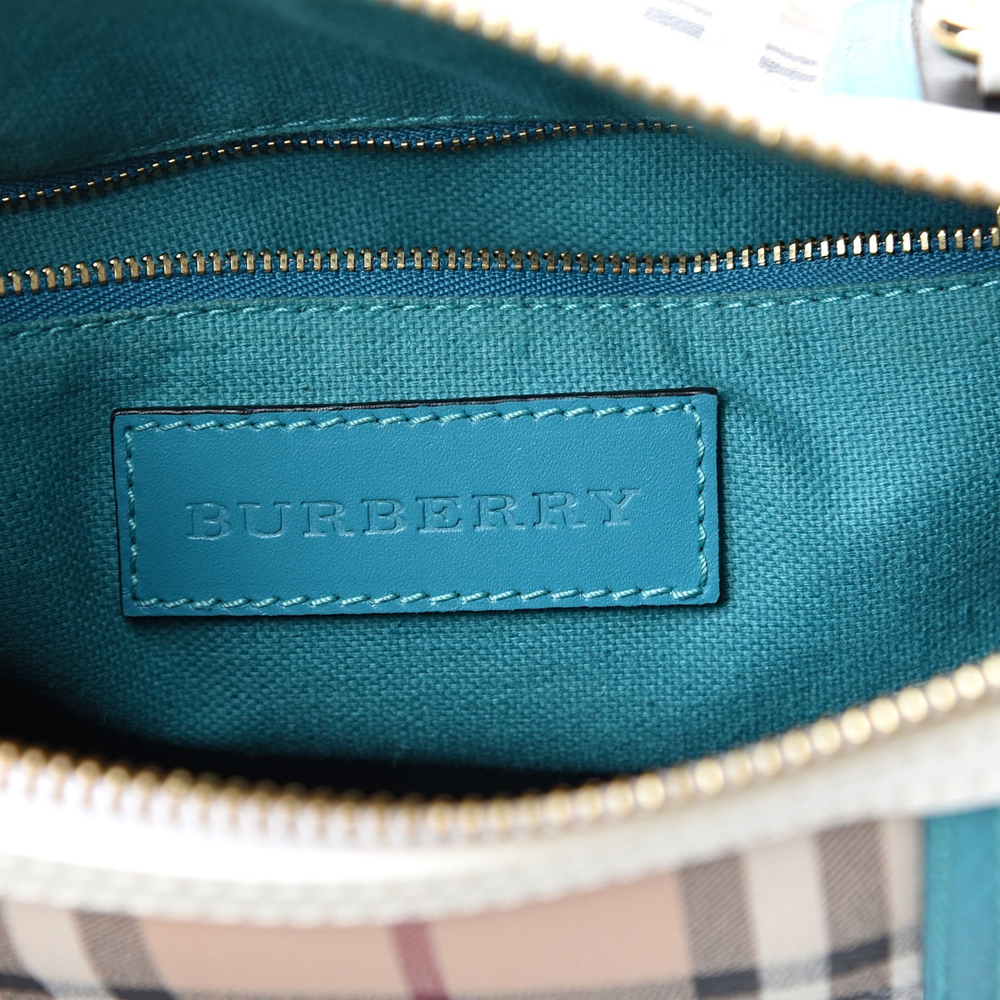 Haymarket Check Medium Alchester Bowling Bag White Aqua
