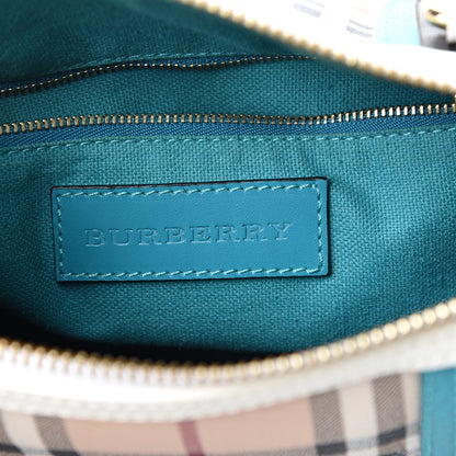 Burberry Haymarket Check Medium Alchester Bowling Bag White Aqua 5 of 21