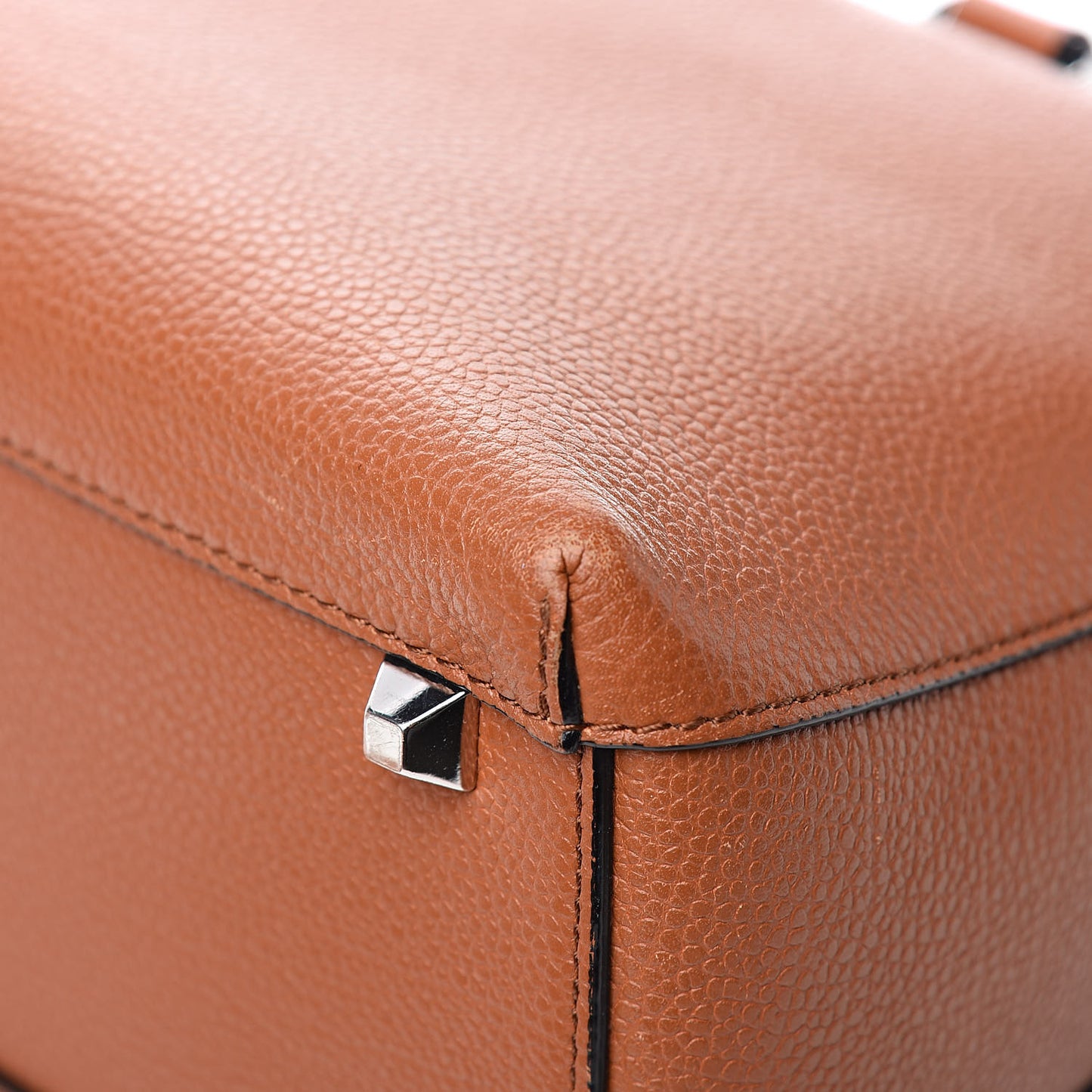 Grained Calfskin Medium Ella Boston Brown