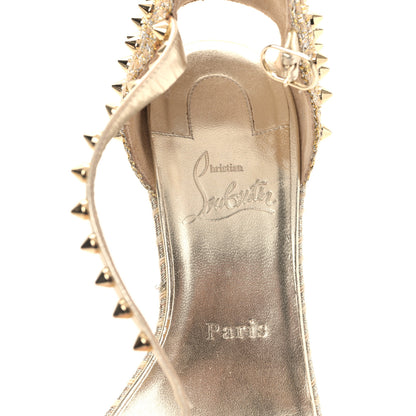 Christian Louboutin Nappa Metallic Madmonica 120 Wedge Sandals 38 Gold 7 of 9