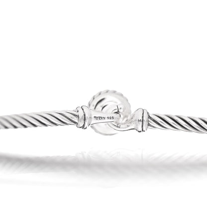 David Yurman Sterling Silver Diamond 3mm Chatelaine Bracelet 4 of 4