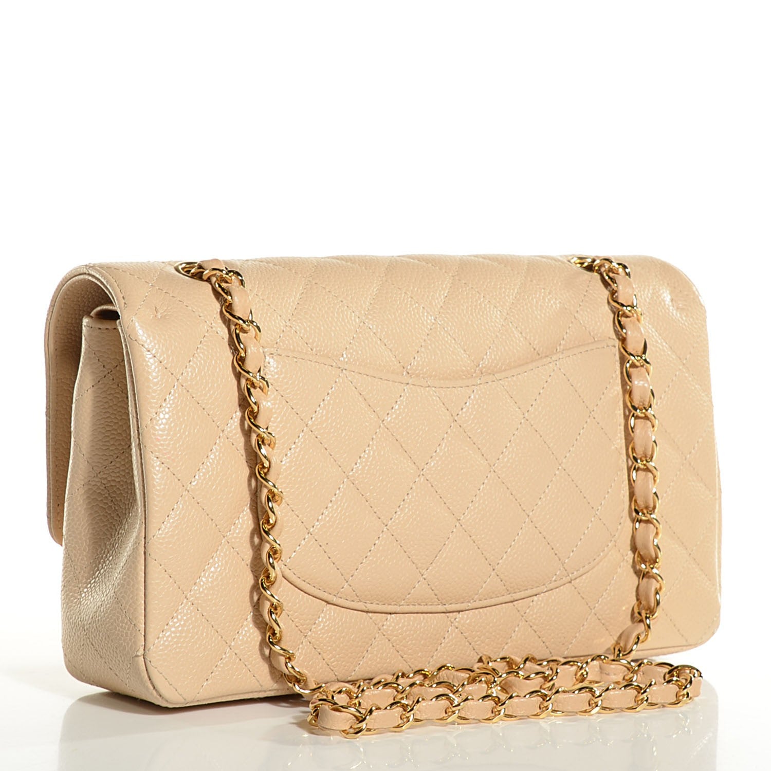 Chanel Caviar Quilted Medium Double Flap Beige Clair 3 of 8