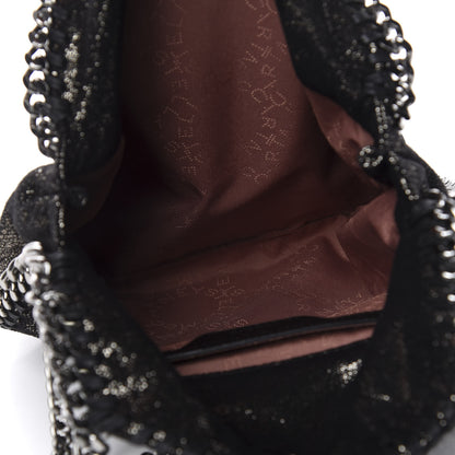 Stella McCartney Chamois Shiny Dotted Mini Falabella Crossbody Ruthenium 4 of 9