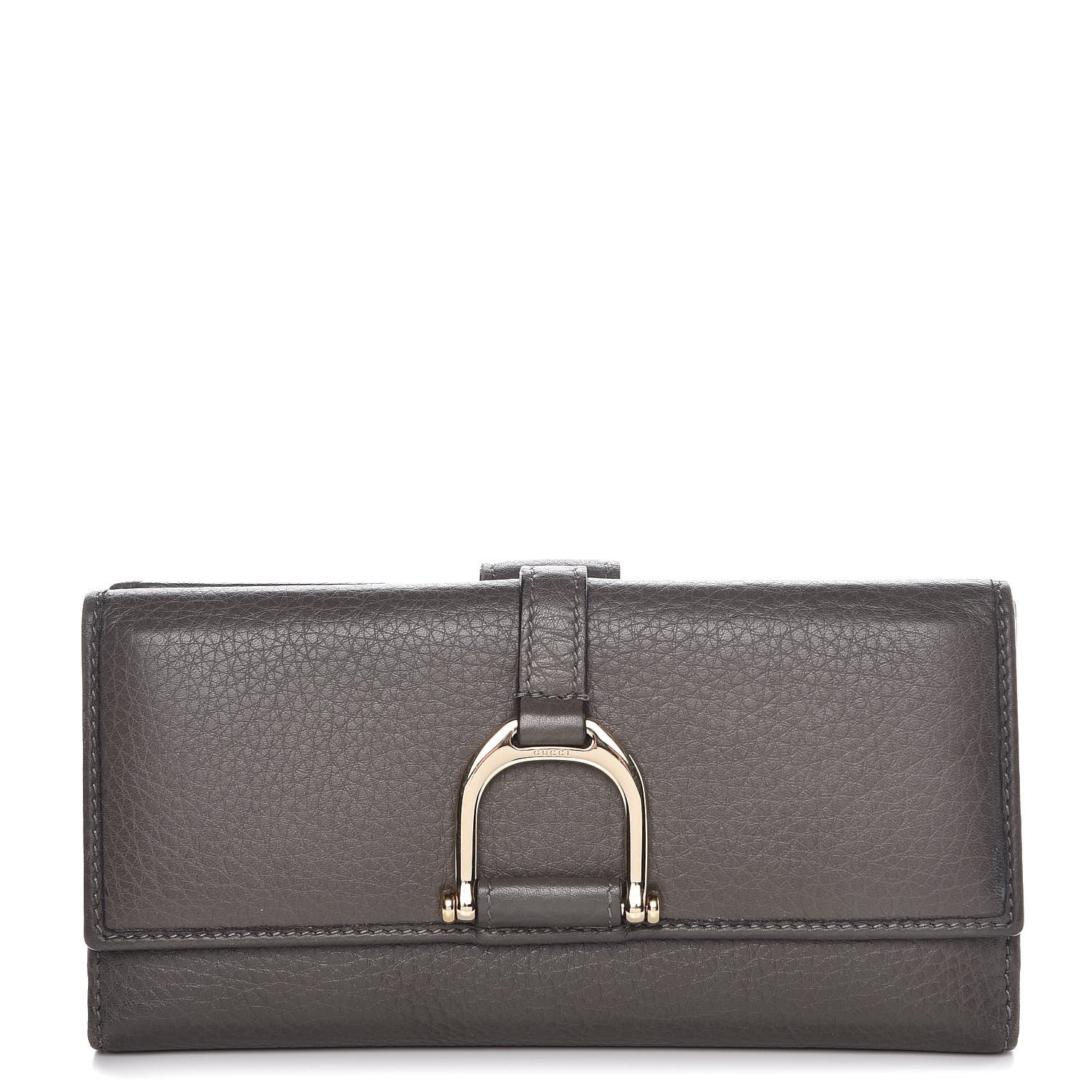 Gucci Pebbled Calfskin Greenwich Wallet Grey 1 of 9