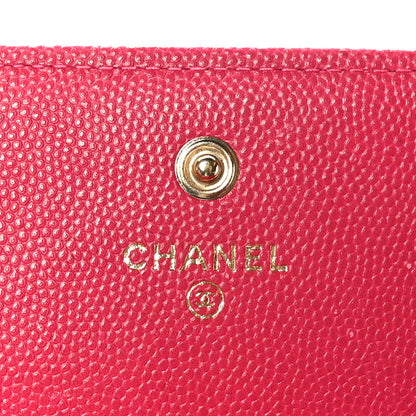 Chanel Caviar Quilted Large Boy Gusset Flap Wallet Fuchsia 6 of 9