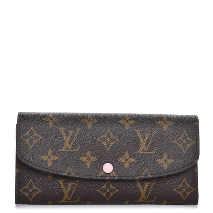Louis Vuitton Monogram Emilie Wallet Rose Ballerine 1 of 8