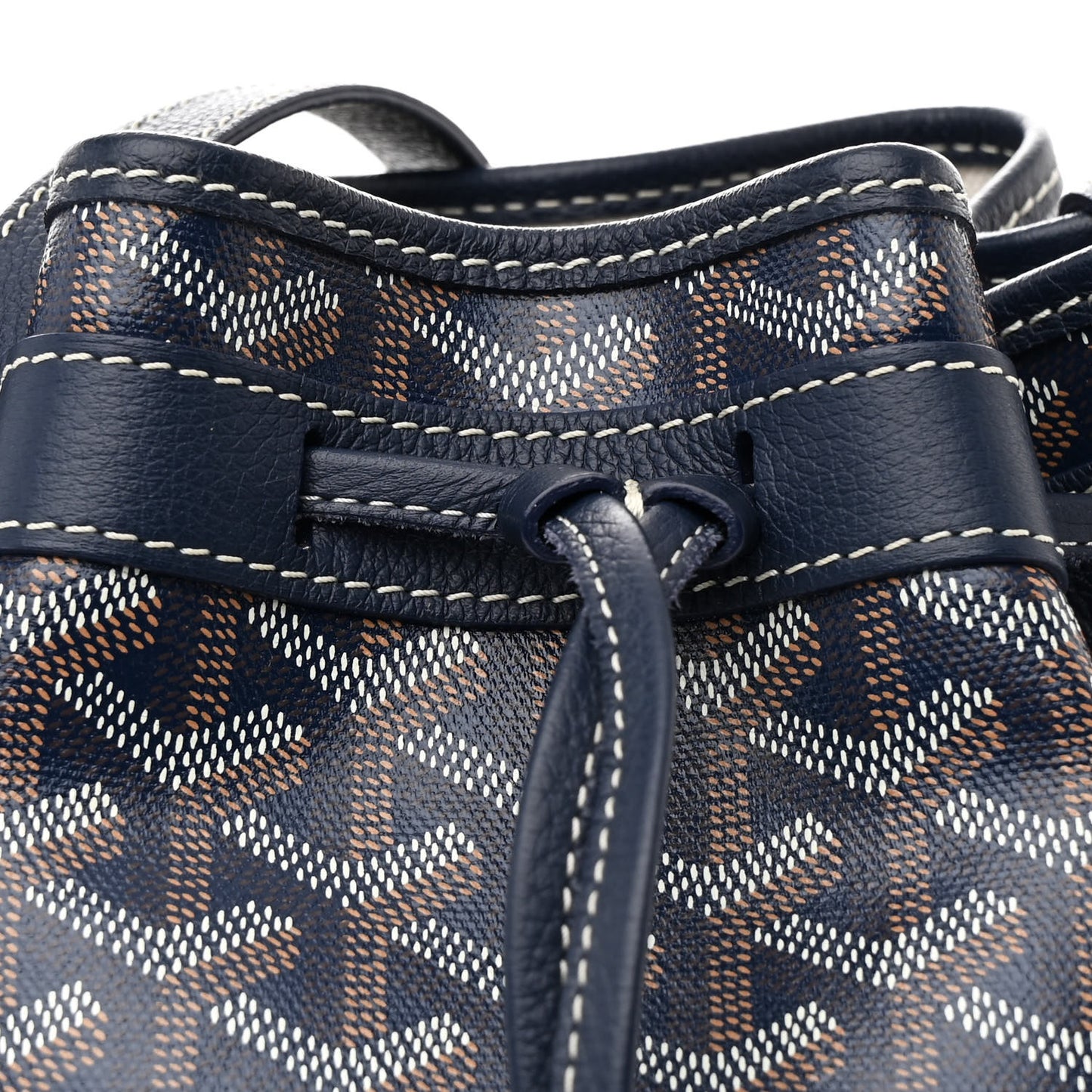 Goyardine Petit Flot Bucket Bag PM Navy