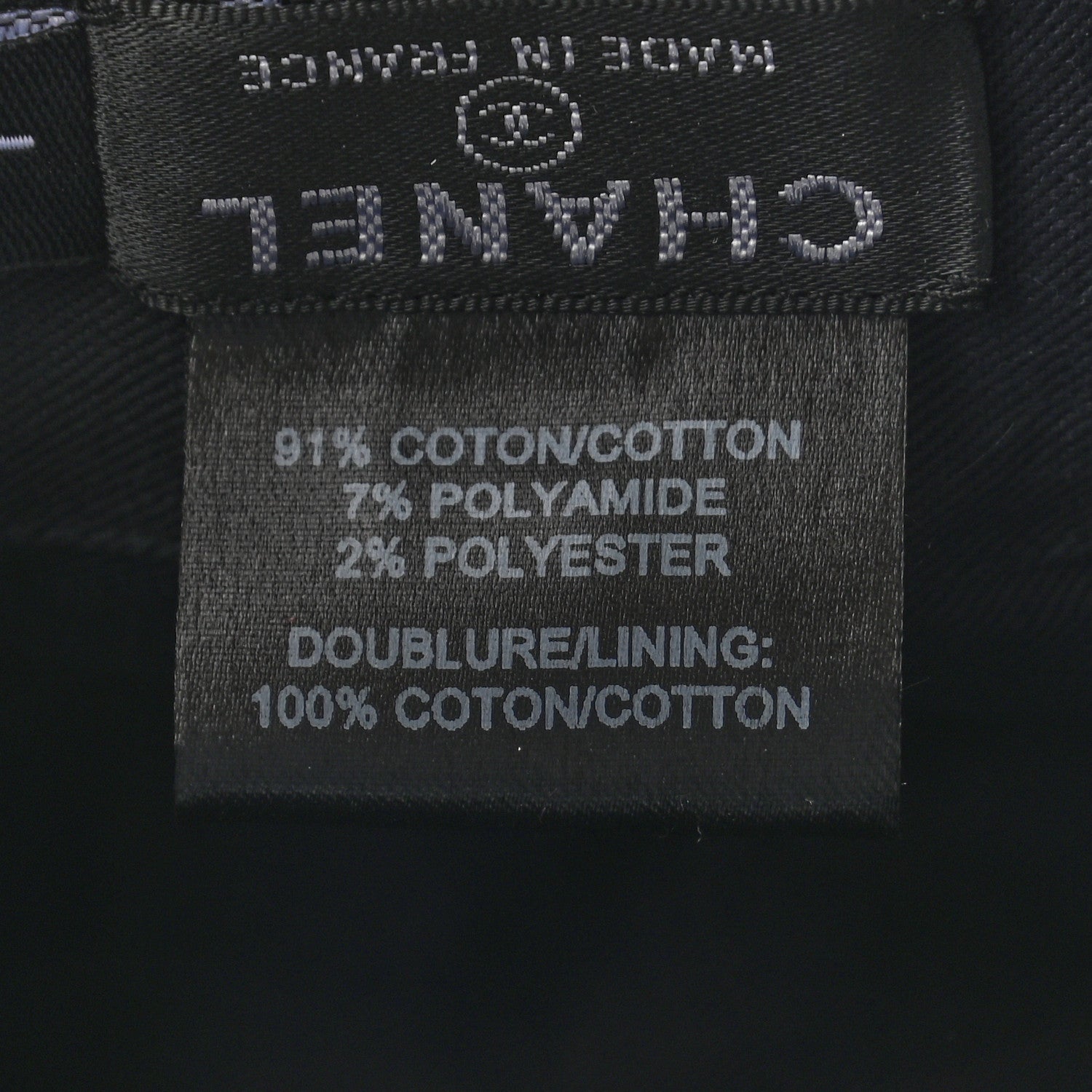 Chanel Cotton Tweed CC Beret L Black White 8 of 12