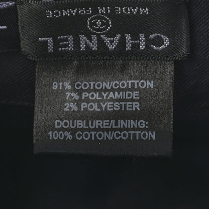 Chanel Cotton Tweed CC Beret L Black White 8 of 12