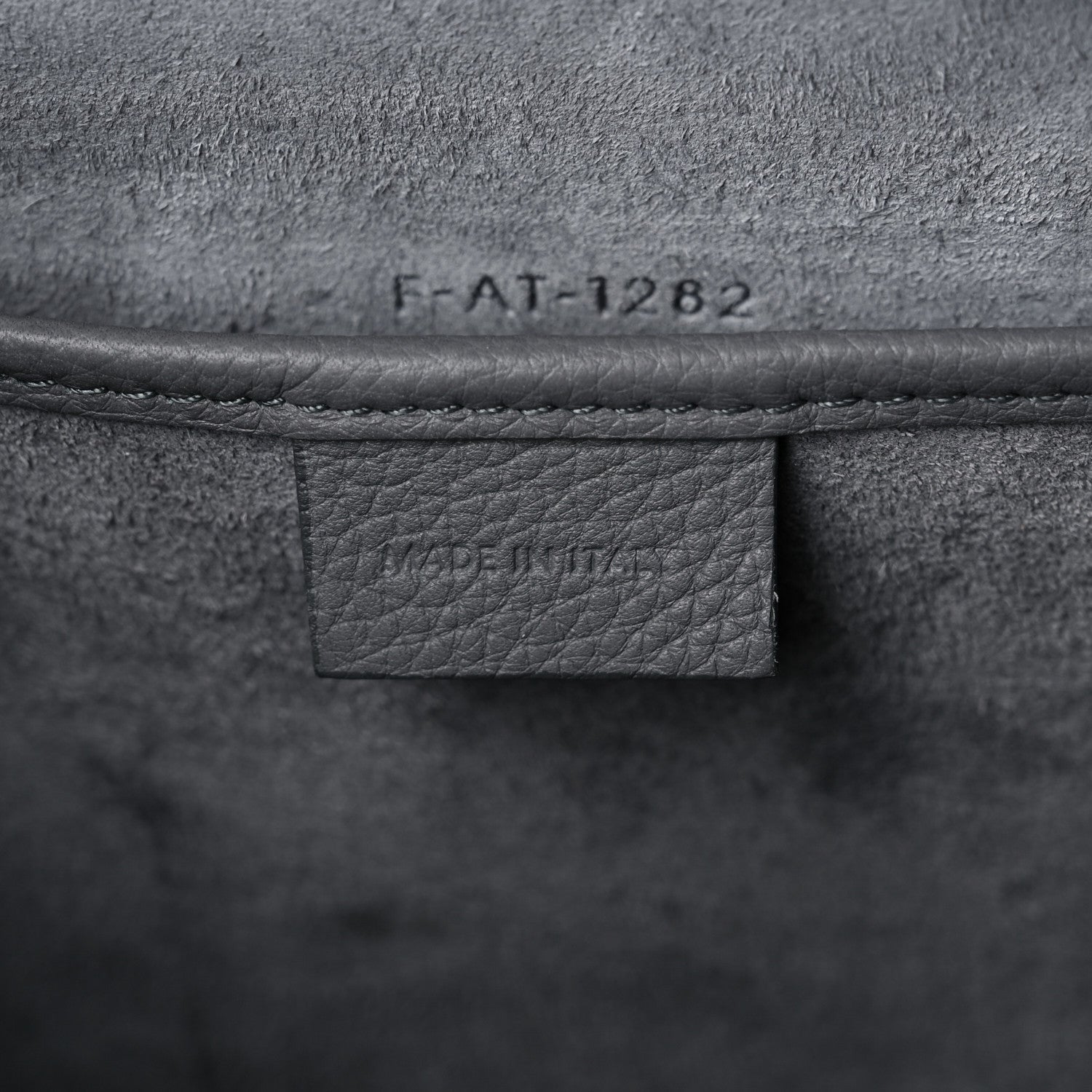 Celine Drummed Calfskin Nano Luggage Kohl 7 of 15