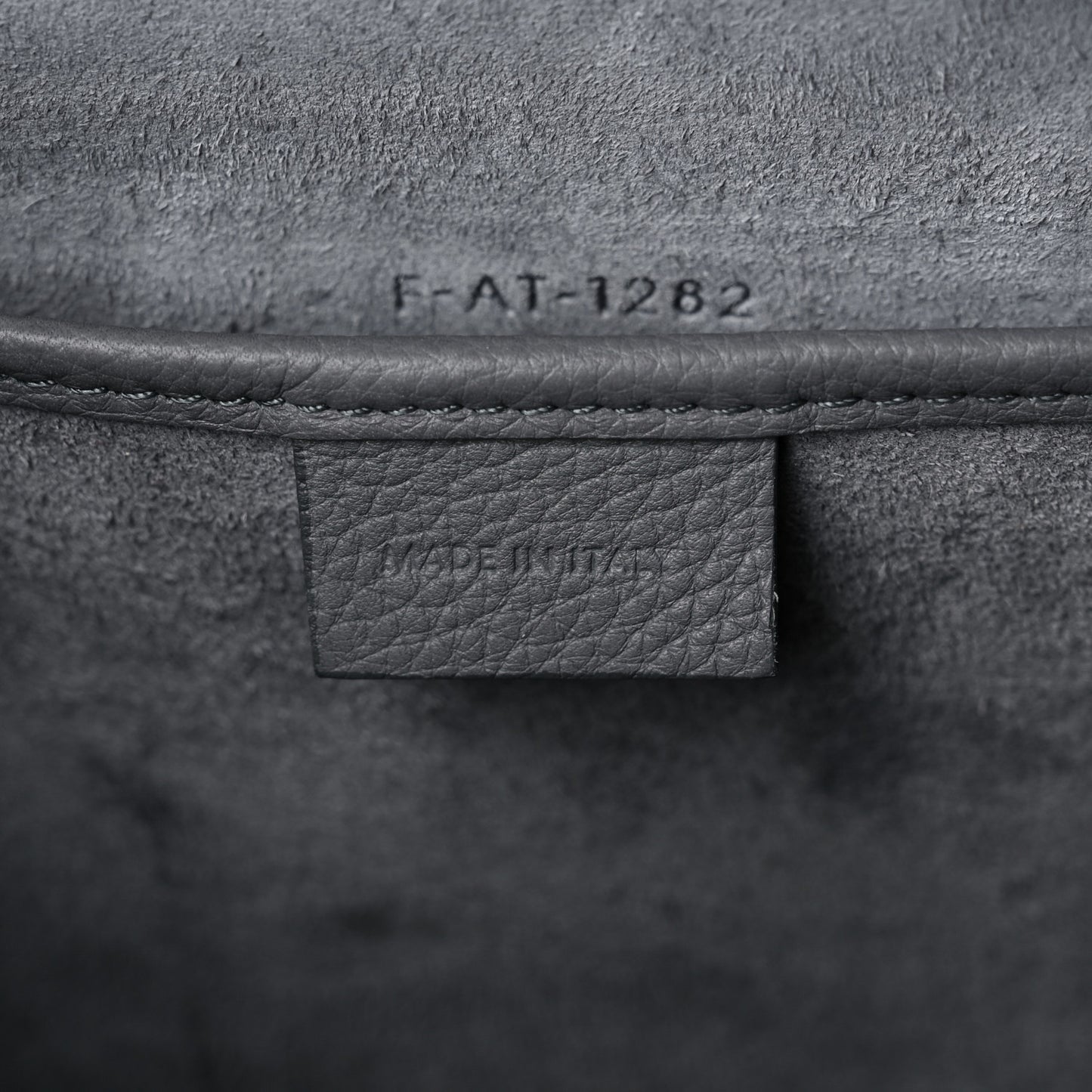 Drummed Calfskin Nano Luggage Kohl