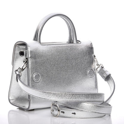 Christian Dior Metallic Grained Calfskin Mini Diorever Flap Silver 4 of 10
