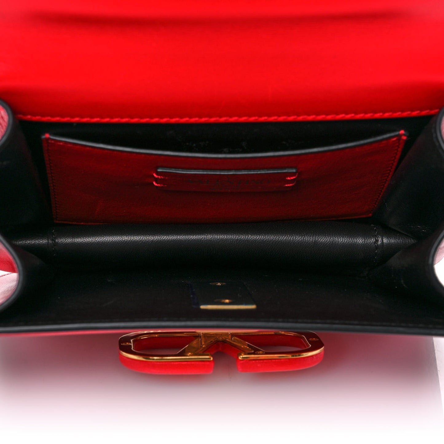 Smooth Calfskin Small VSling Shoulder Bag Red