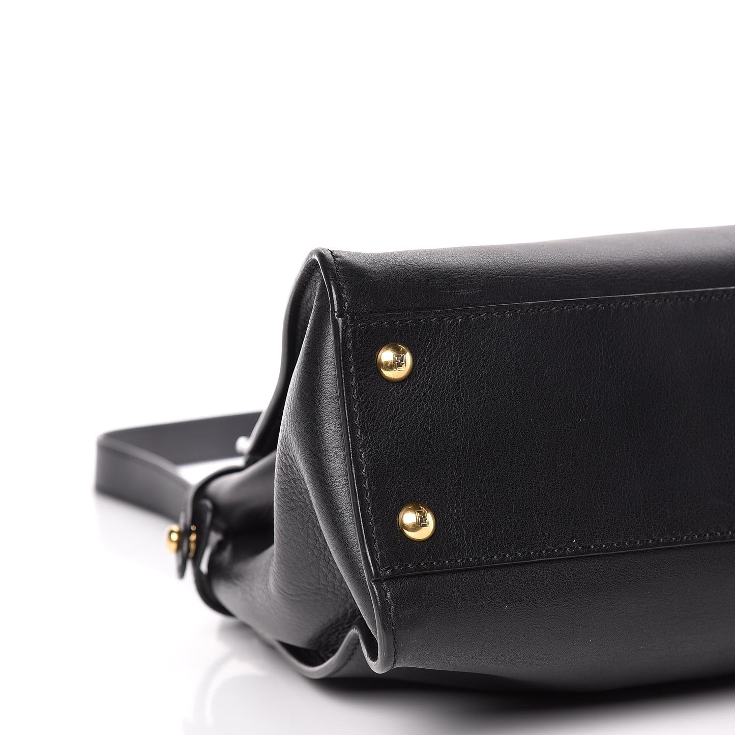 Vitello Seta Shiny Nappa Medium Peekaboo Iconic Satchel Black