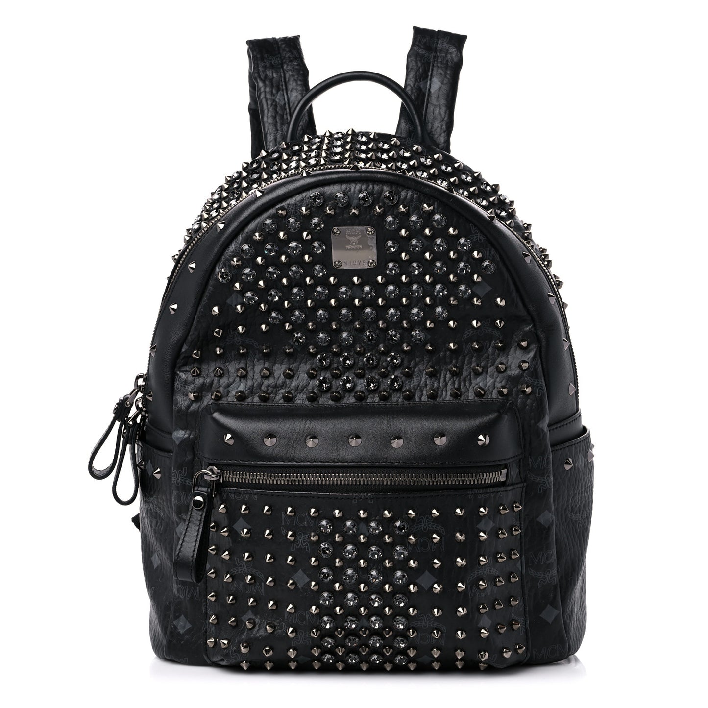Visetos Swarovski Studded Small Diamond Backpack Black