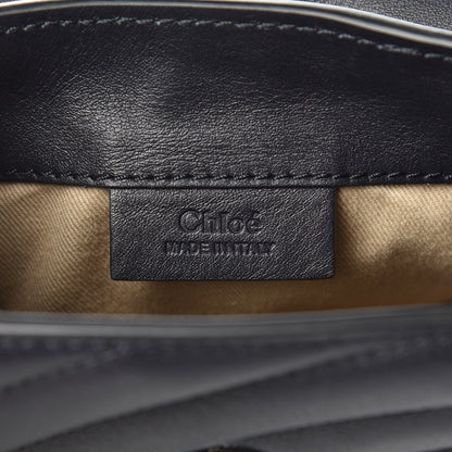 Chloe Calfskin Quilted Mini Faye Backpack Full Blue 6 of 7