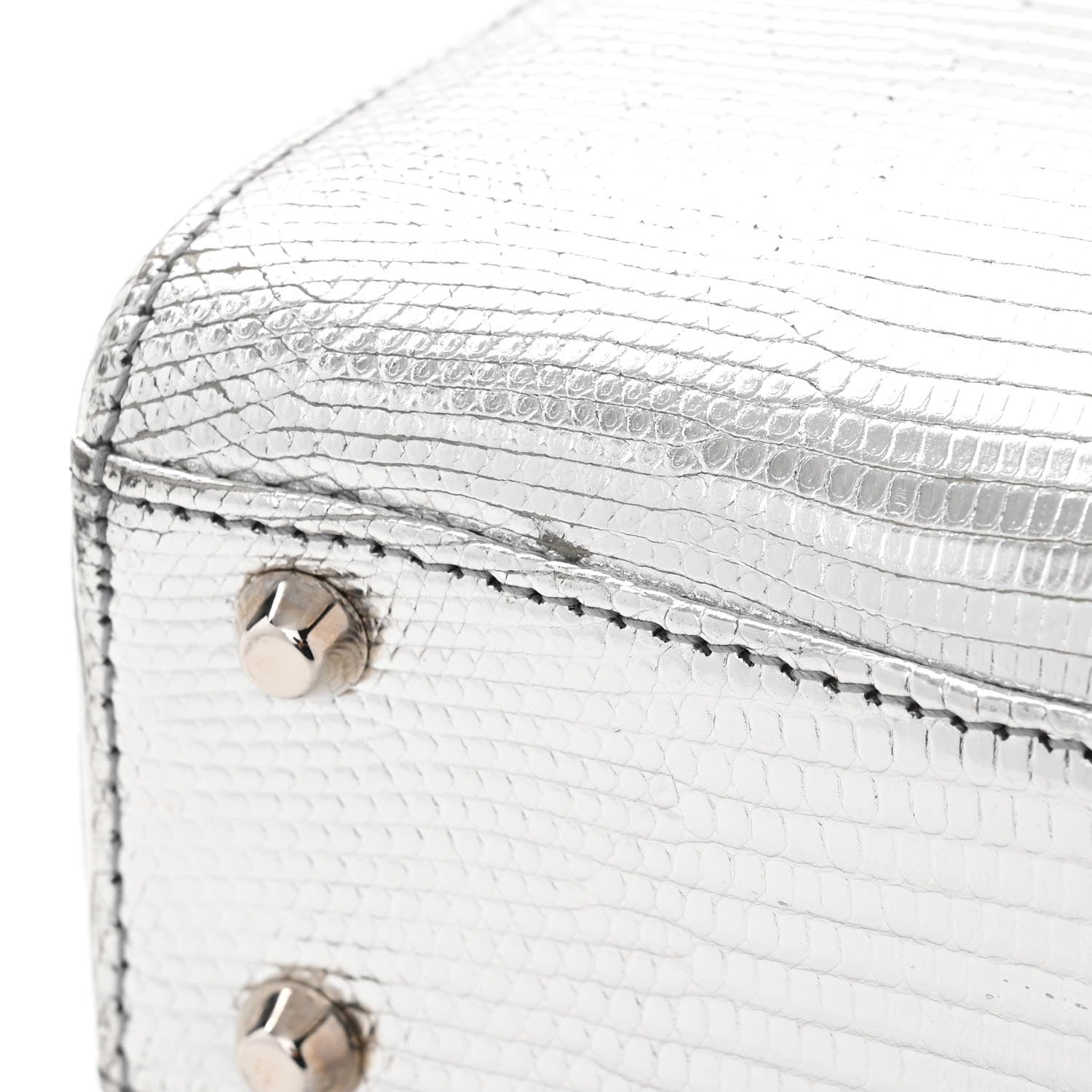 Christian Dior Metallic Lizard Mini Lady Dior Silver 11 of 17