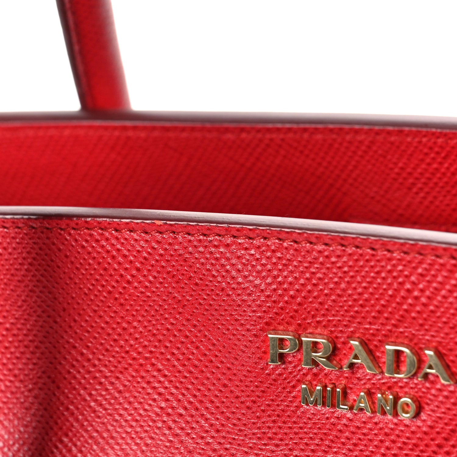 Prada Canapa Saffiano Cuir Tote Corda Fuoco 9 of 10