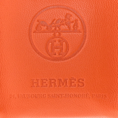 Hermes Milo Lambskin Swift Shopping Bag Charm Feu Gold 3 of 8