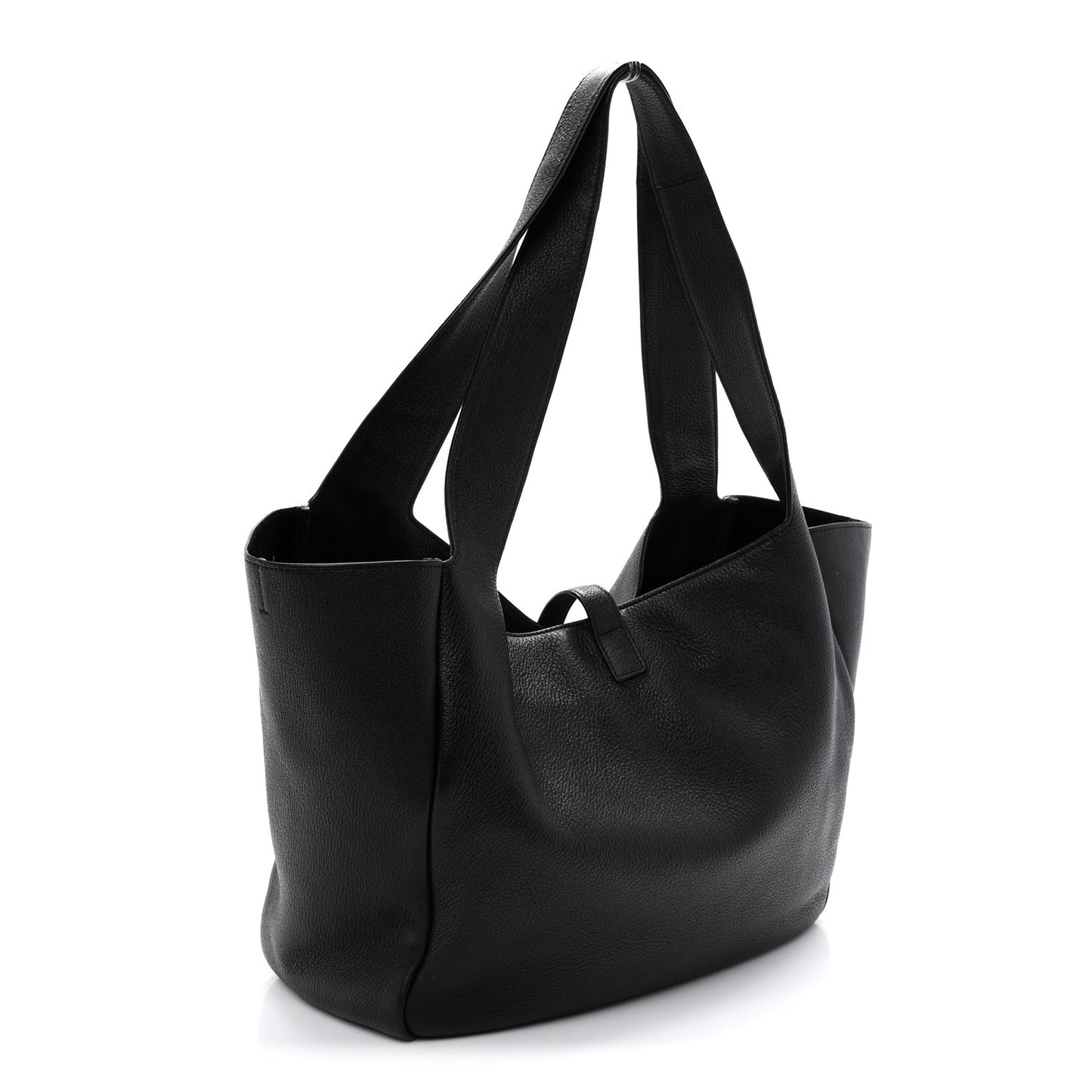 Grained Deerskin Bea Tote Black