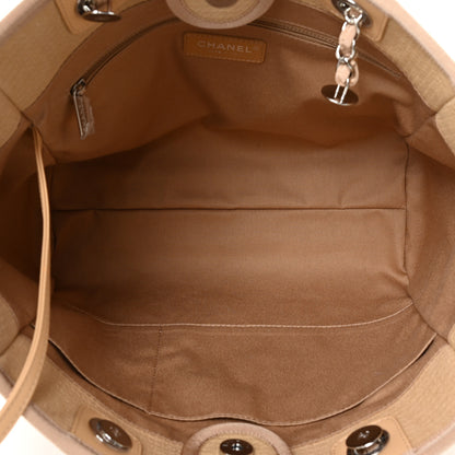 Chanel Mixed Fibers Small Deauville Tote Beige 5 of 11