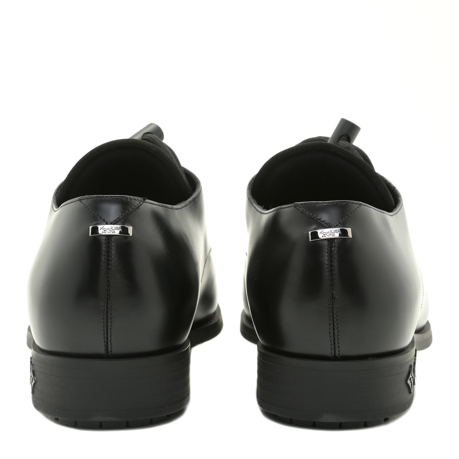 Louis Vuitton Calfskin Mens Formal Derby Shoes 8.5 Black 5 of 15