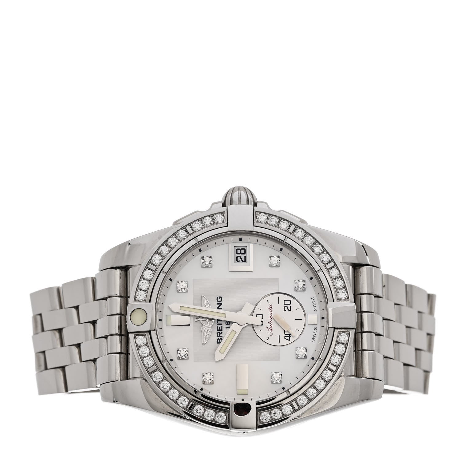 Breitling Stainless Steel Diamond Mother of Pearl 36mm Galactic Automatic Watch A37330 2 of 5