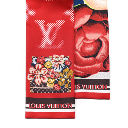 Louis Vuitton Silk Monogram Malle Fleurs Bandeau Rouge 3 of 3