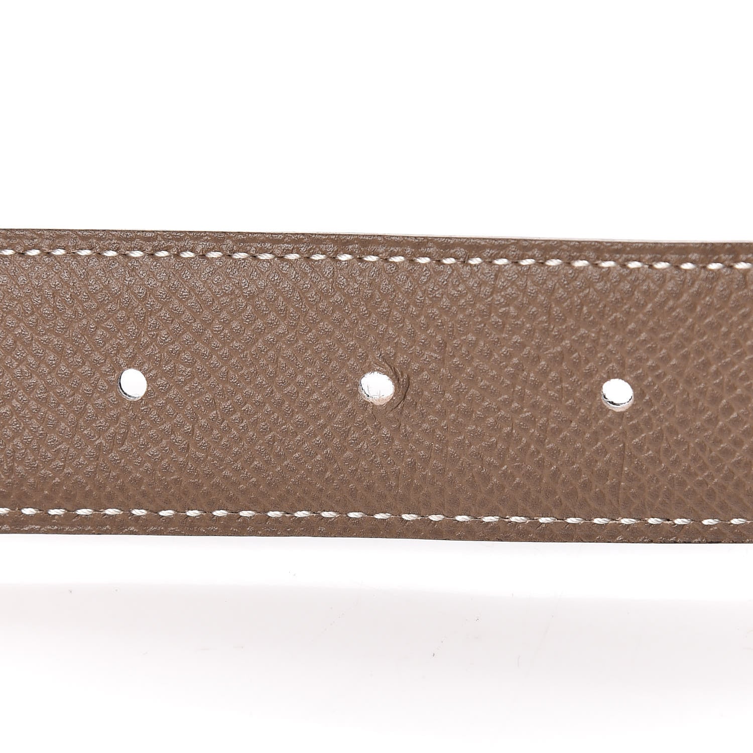 Hermes Swift Epsom 32mm Martelee H Belt 100 Black Etoupe 6 of 6