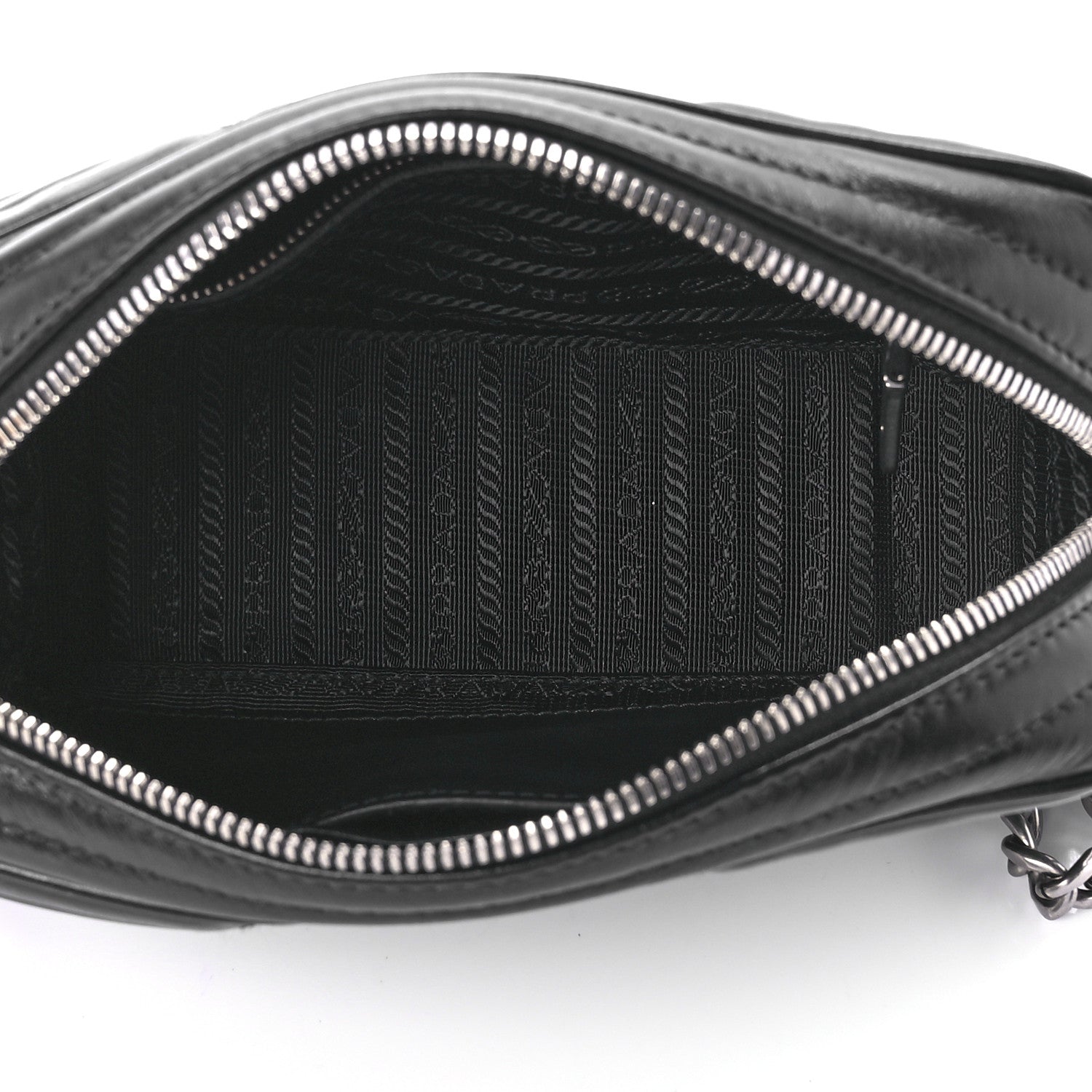 Prada Soft Calfskin Diagramme Camera Bag Black 5 of 11