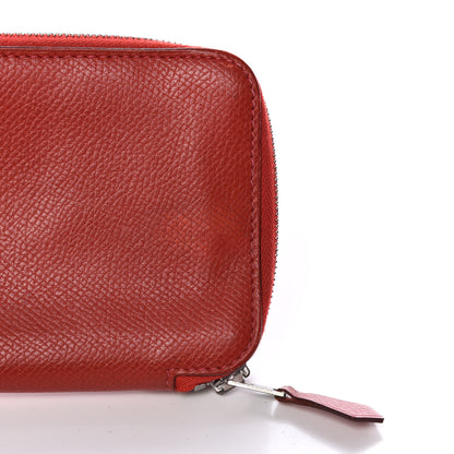 Hermes Epsom Globe Trotter Zip Agenda PM Rouge Casaque 10 of 12