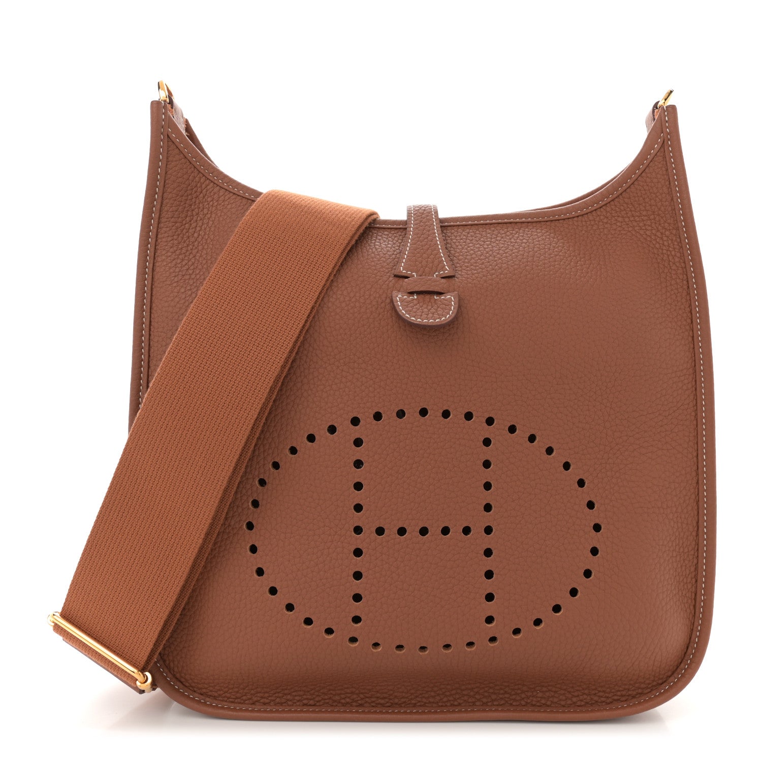 Hermes Taurillon Clemence Evelyne III PM Gold 1 of 11