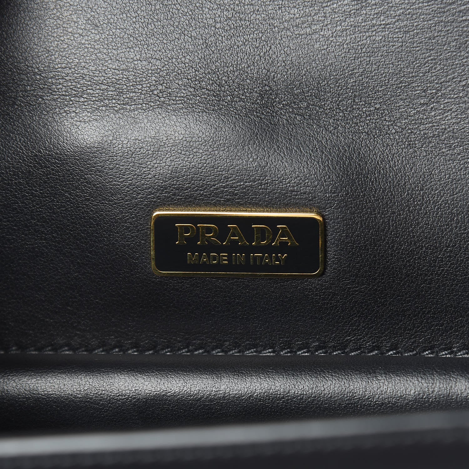 Prada City Calf Saffiano Animalier Top Handle Bag Black 6 of 14