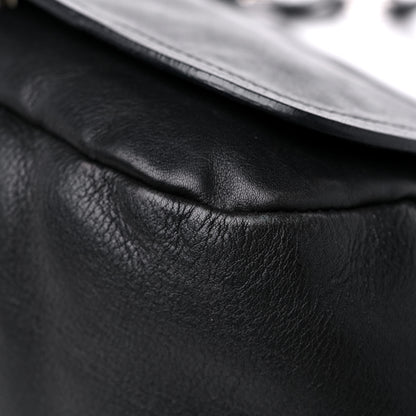 Prada Vitello Daino Flap Shoulder Bag Black 9 of 19
