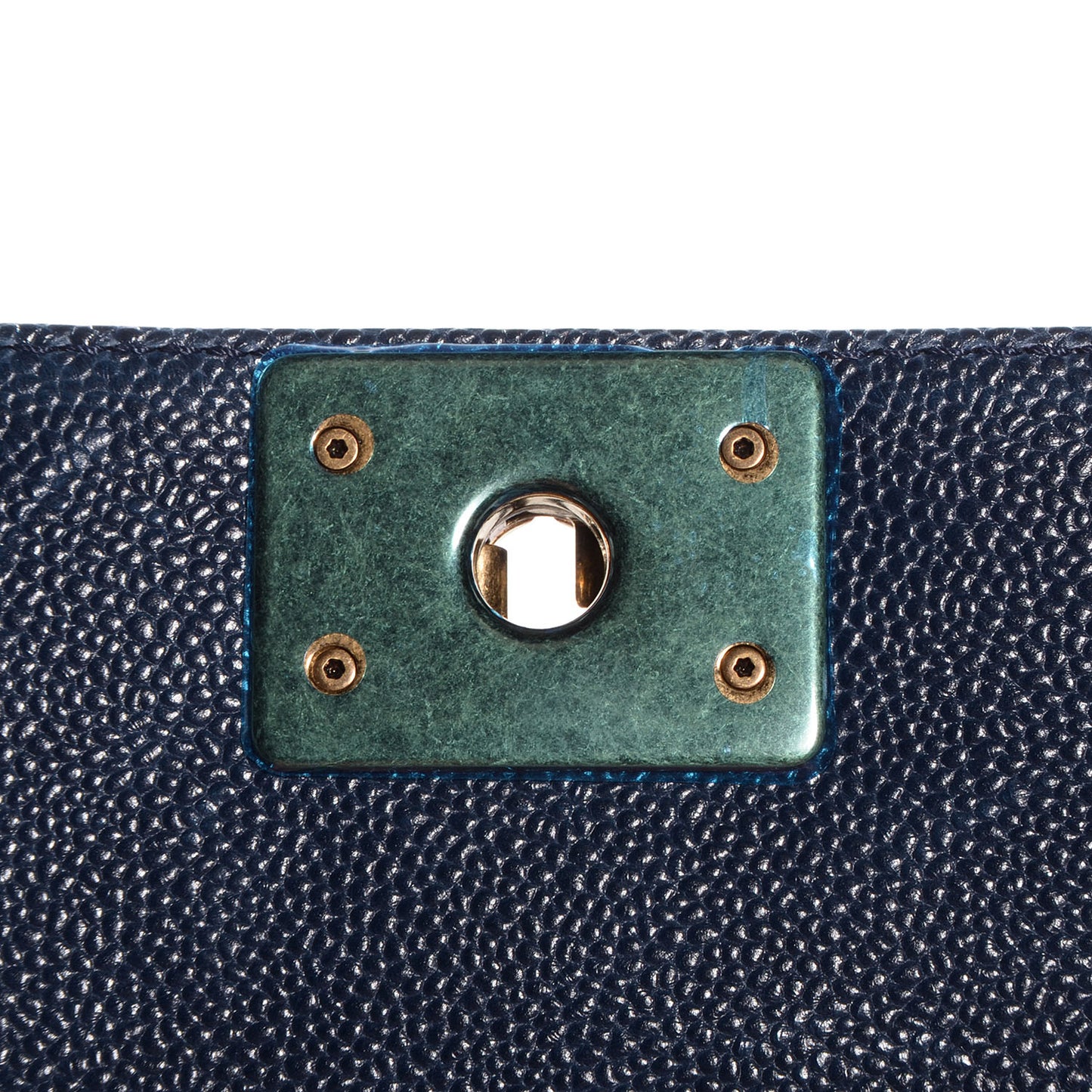 Caviar Quilted Medium Boy Flap Navy
