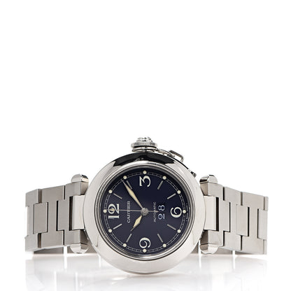Cartier Stainless Steel 35mm Pasha C Big Date Automatic Watch Blue 2 of 8